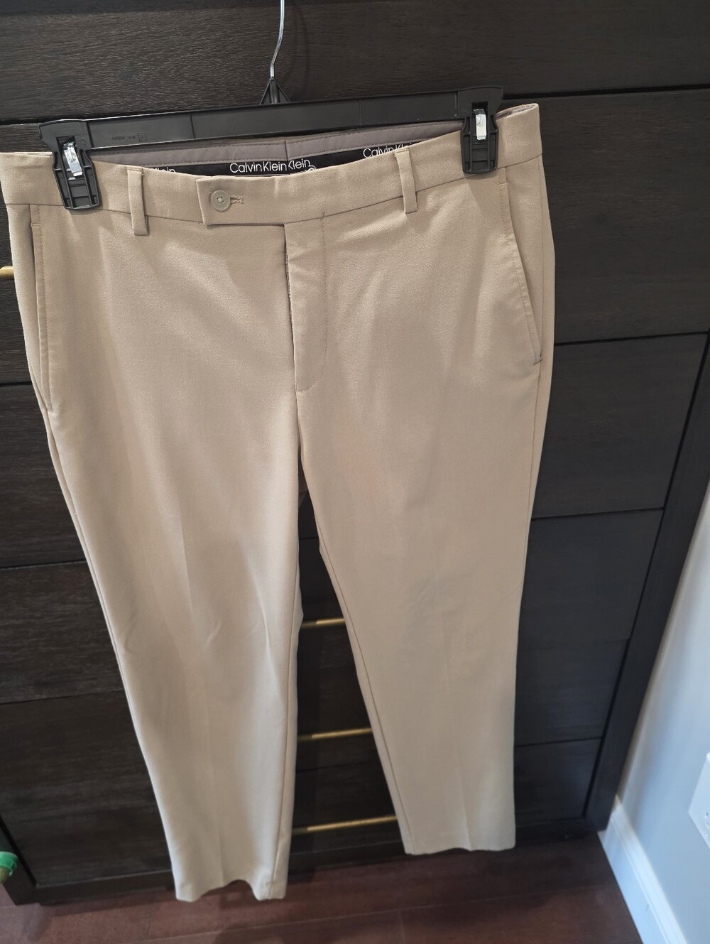Calvin Klein Men's Beige Dress Pants - Slim Straight
